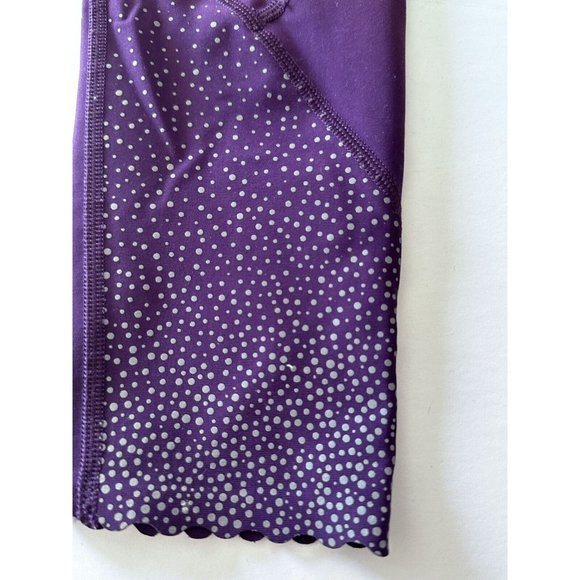 Lululemon 6 Tight Stuff Reflective Dots Scallop Ankle Purple - Picture 10 of 16